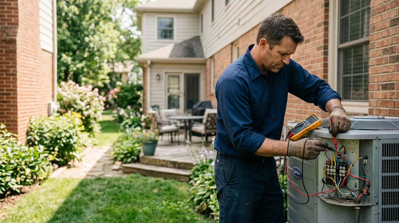 HVAC technician working near Hager City, WI